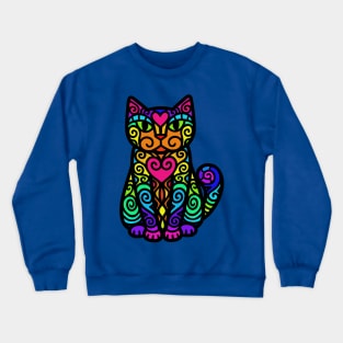 Rainbow Doodley DoodleCat Crewneck Sweatshirt